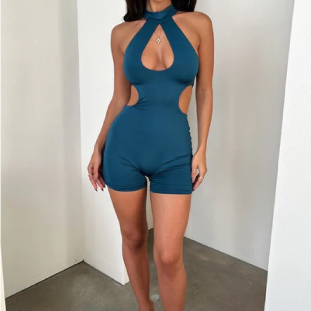 That’s So Fetch Gianna Playsuit - Steel Blue